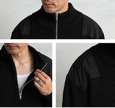 Amazon | [WAIPER] 米軍 U.S.M.C コットンニット コマンドハーフジップ