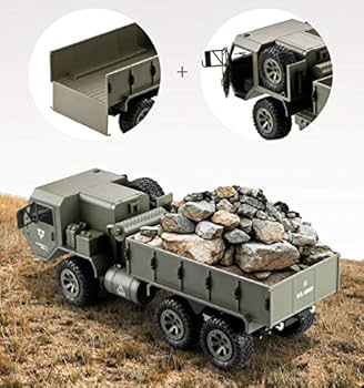 Amazon.co.jp: 6輪タイプ【超巨大48cm】1/16 ミリタリートラックRC