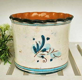 Amazon.co.jp: イタリア プランター 鉢カバー ブルー グラフィート