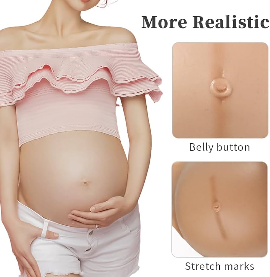 Amazon.co.jp: シリコン 偽の妊娠腹 2~10ヶ月 現実的妊娠の腹 偽の腹