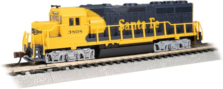 Amazon.com: EMD GP40 Diesel Locomotive SANTA FE #3808 (blue