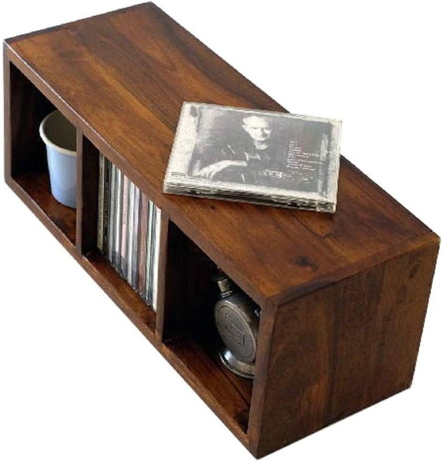 Amazon.co.jp: CDラック 木製 卓上 棚 スリム おしゃれ 収納ボックス