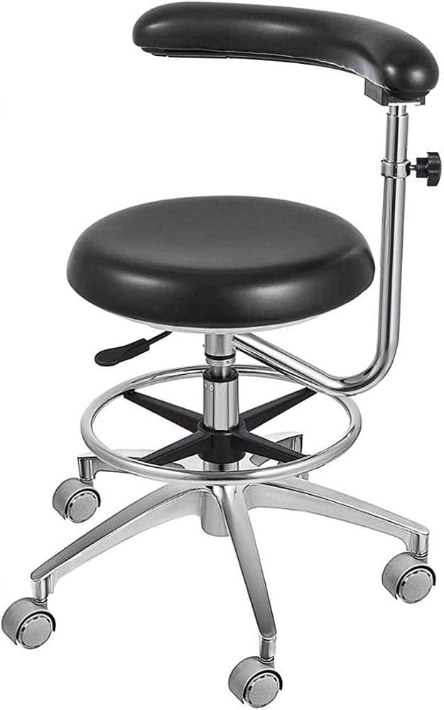 Amazon.co.jp: 歯科医の椅子、360度回転アームレスト付き高さ調整可能