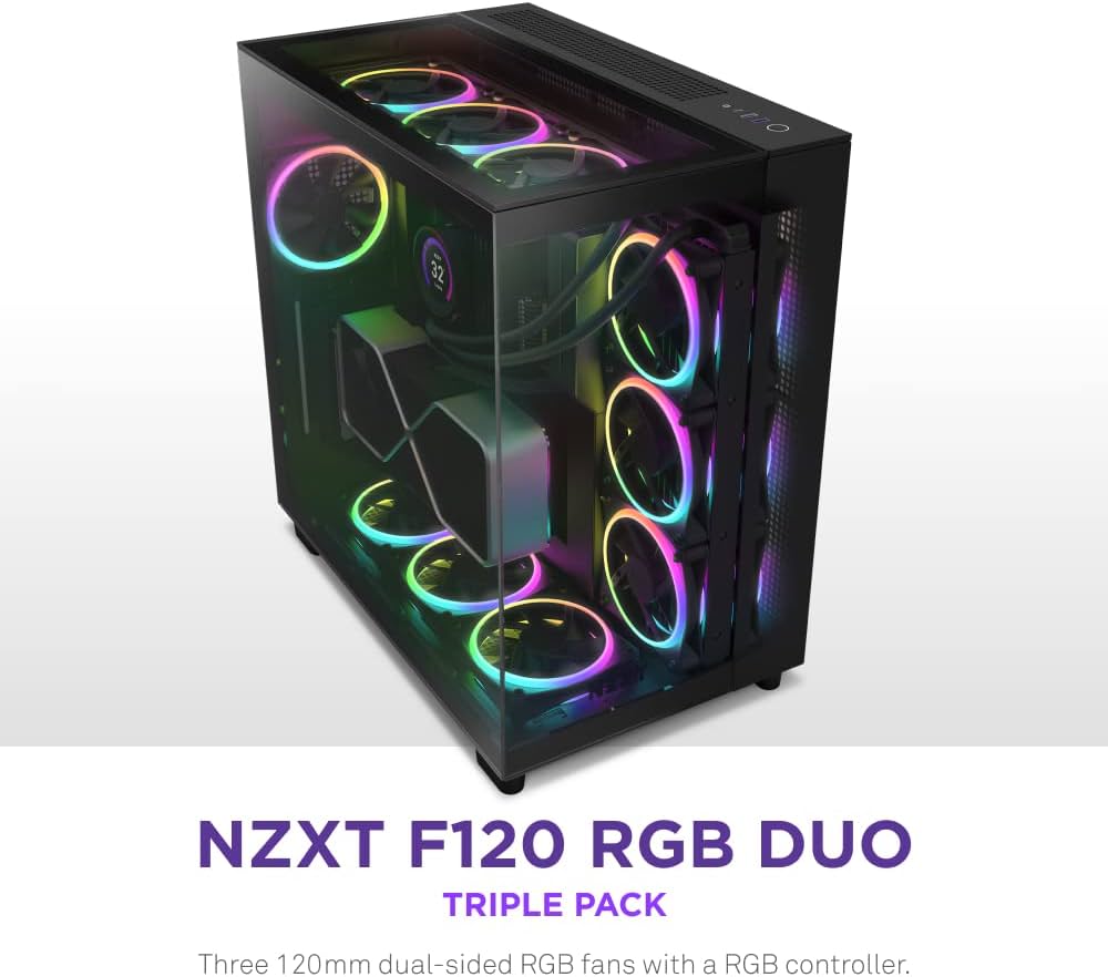 Amazon | NZXT F120 RGB DUO TRIPLE PACK & RGB Controller [Black] PC