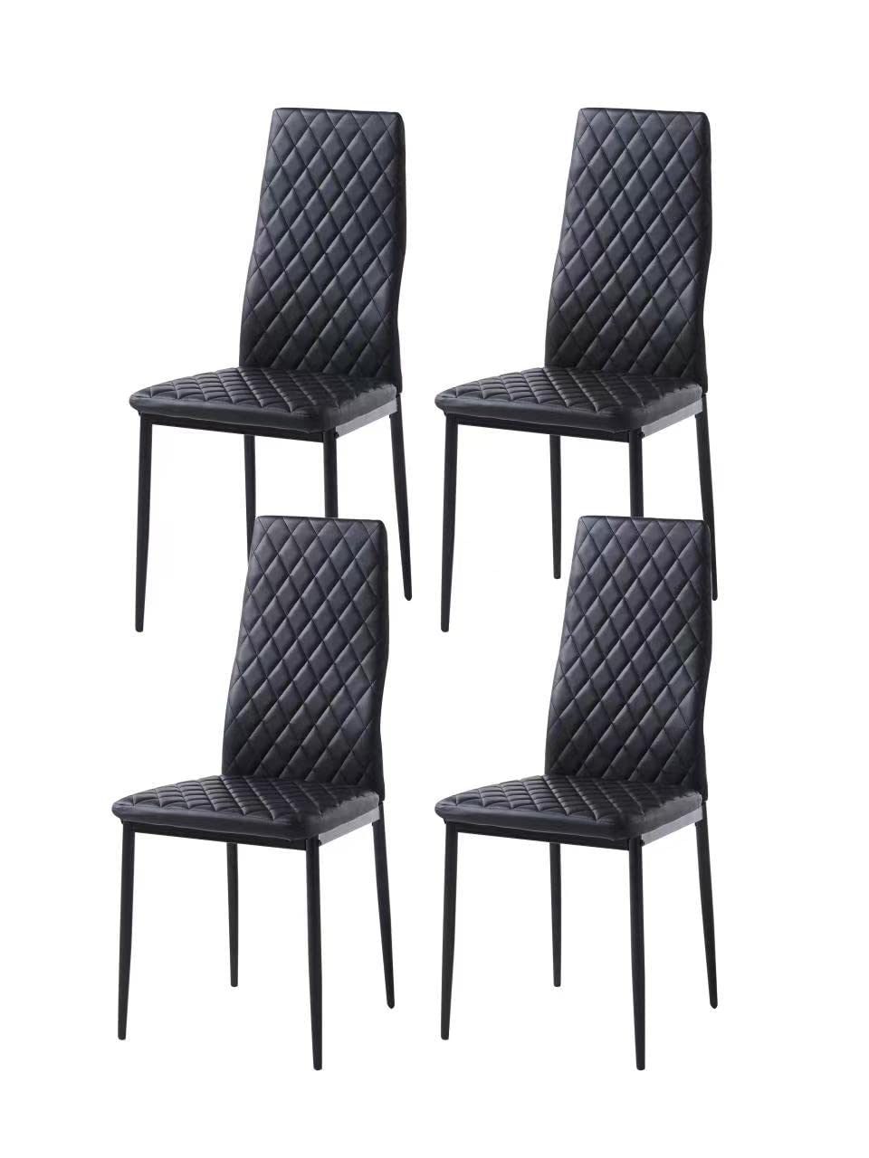 Amazon｜ダイニングチェア 4脚セット レザー 椅子 イス 食卓椅子 菱形