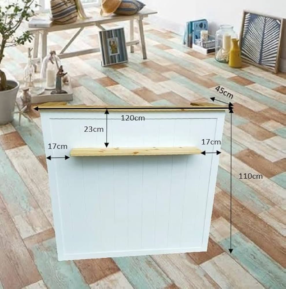 Amazon.co.jp: レジカウンター おしゃれ スリム ホワイト 完成品 受付