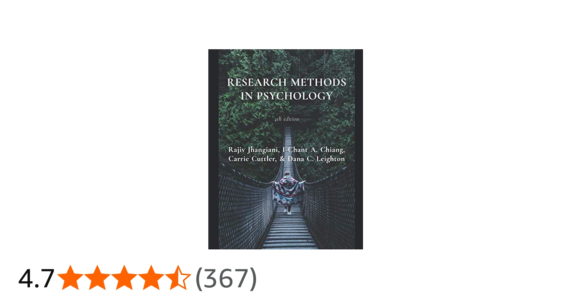 Research Methods in Psychology: 4th edition : Jhangiani, Rajiv S