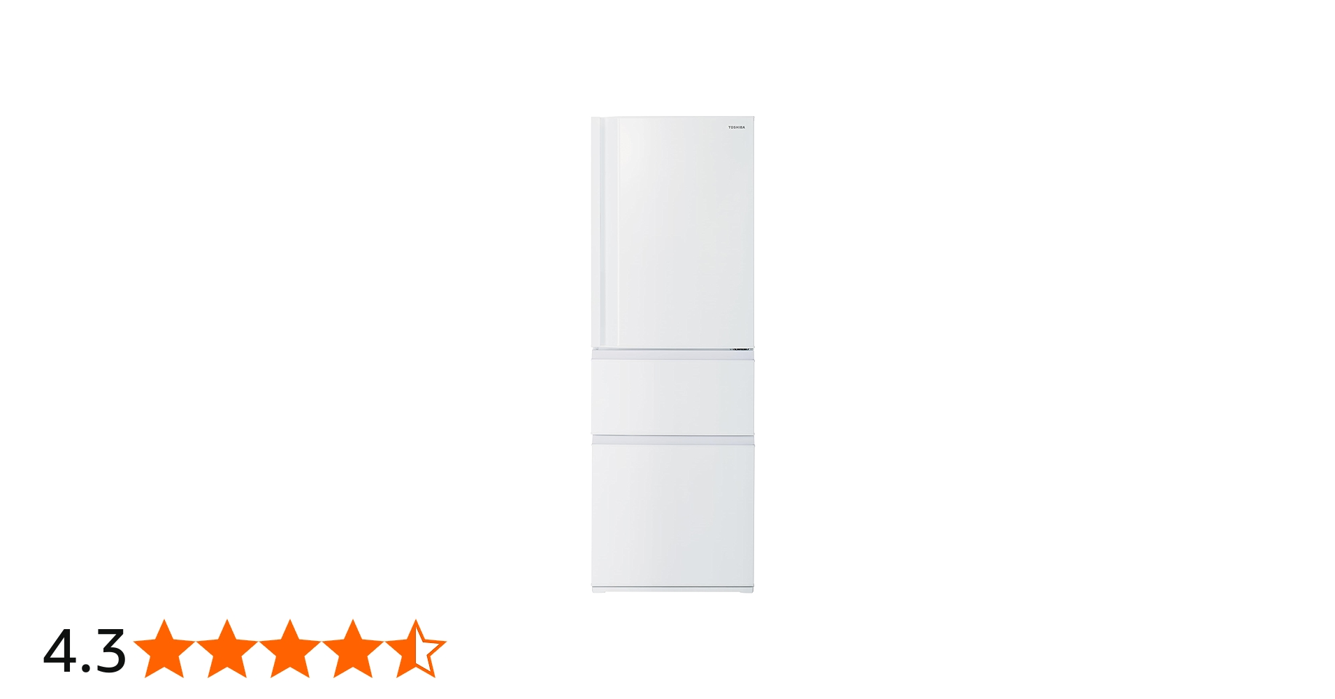 Amazon | TOSHIBA(東芝) 冷蔵庫 幅60.0㎝ 356L GR-V36SC(WU) 3ドア 右