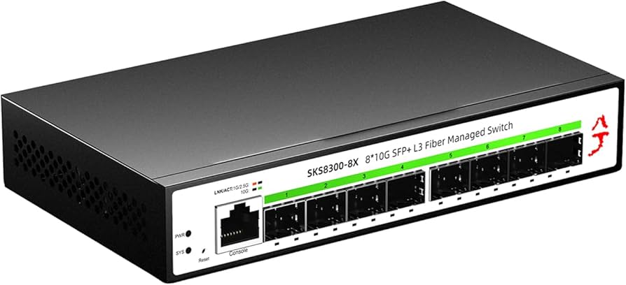 Amazon.com: XikeStor 8 Port 10G SFP+ L3 Fiber Managed Switch