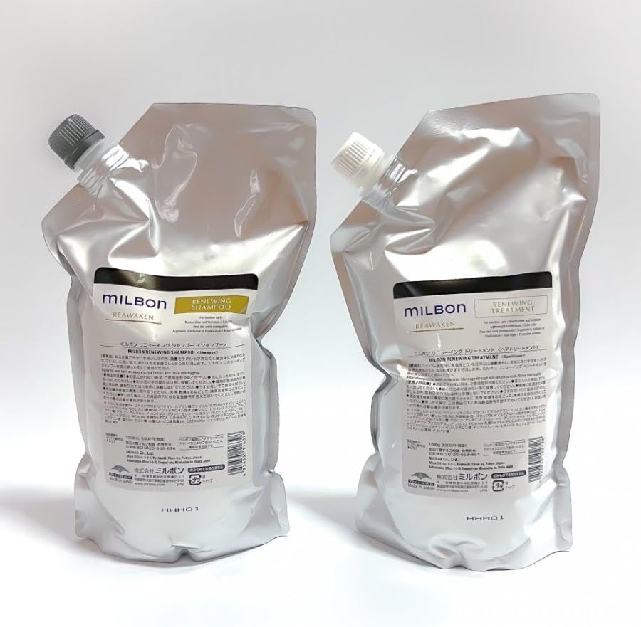 MILBON リニューイングシャンプー トリートメント1000ml 2本 MILBON