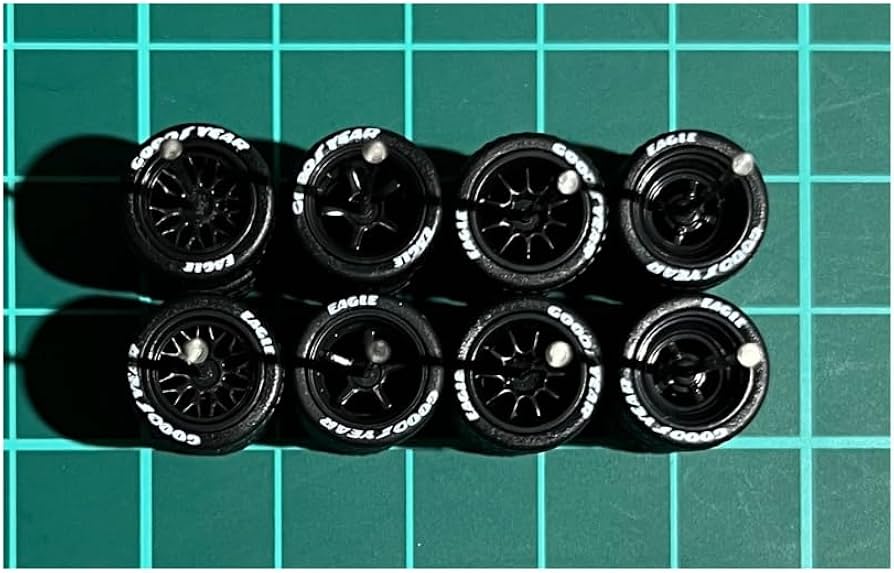 Amazon.co.jp: 1/64 カスタム ホイール メッシュ 5本スポーク CE28風 4