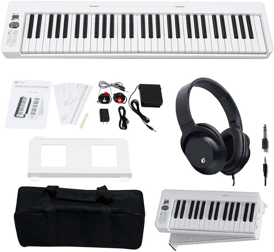 Amazon | 折りたたみ式 電子ピアノ キーボード 61鍵盤 KIKUTANI KDP