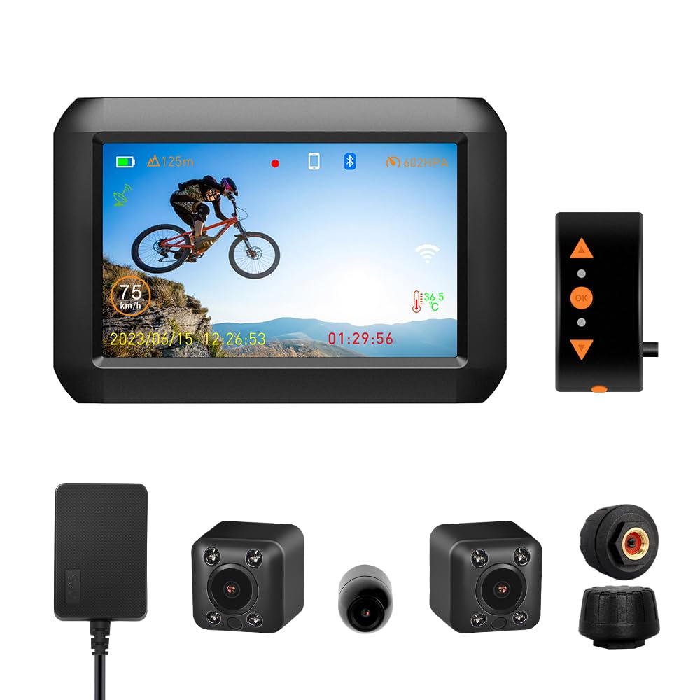 Amazon.co.jp: VSYSTO 自転車ドライブレコーダー 4インチ防水タッチ