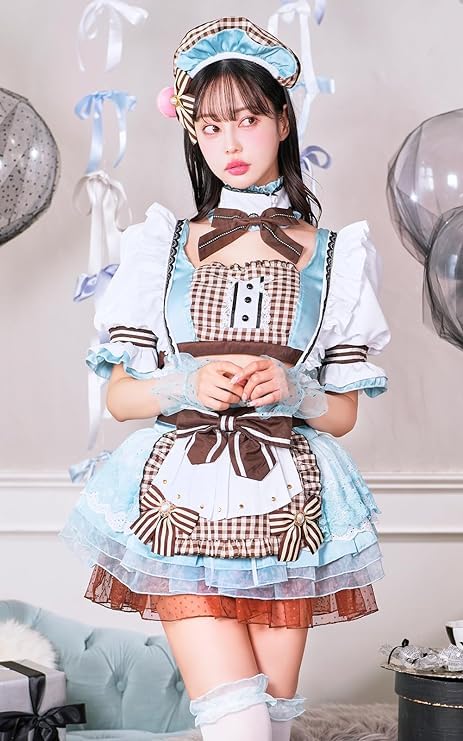 Amazon.co.jp: コスプレ メイド マカロン ホワイトデー ブルー