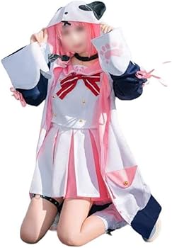 Amazon.co.jp: [楽コス] 笹木咲 コスプレ 衣装 ウィッグ付き VTuber