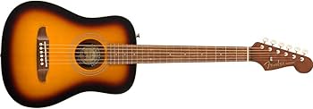 Amazon.com: Fender Redondo Mini Acoustic Guitar, with 2-Year