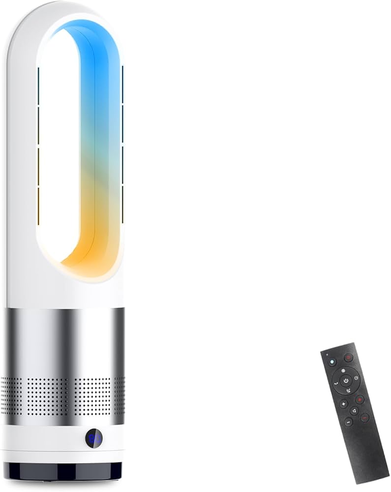 Amazon | 【2025冷暖兼用】扇風機 羽なし タワーファン 8段階冷風＆3