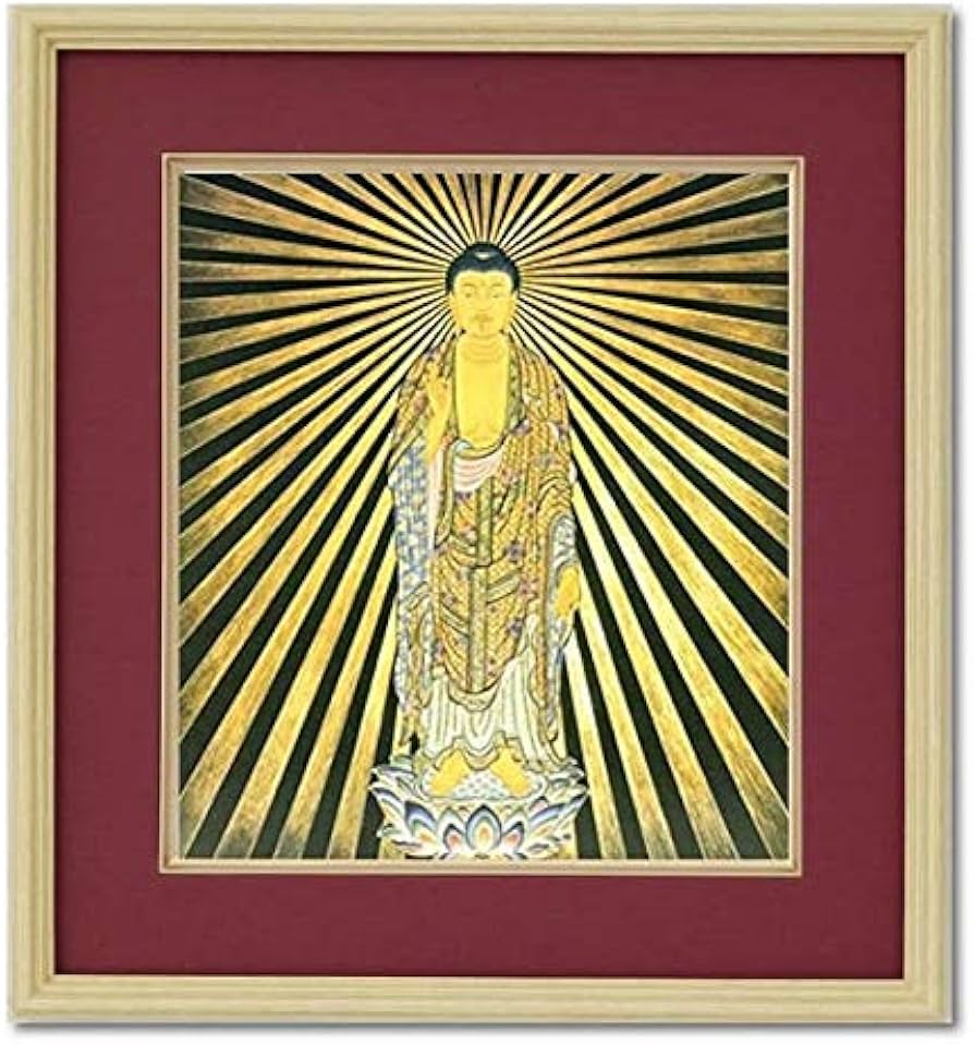 Amazon｜『阿弥陀如来 あみだにょらい 84018』色紙にアート印刷 阿弥陀