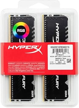 HyperX Fury 16GB 3200MHz DDR4 CL16 DIMM (Kit of 2) 1Rx8 RGB XMP