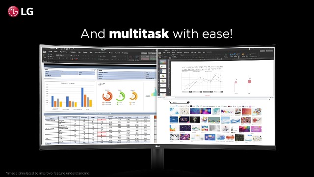 LG UltraWide 34WP65G-B 34 Inch Full HD 5ms 75Hz Monitor, USB Type