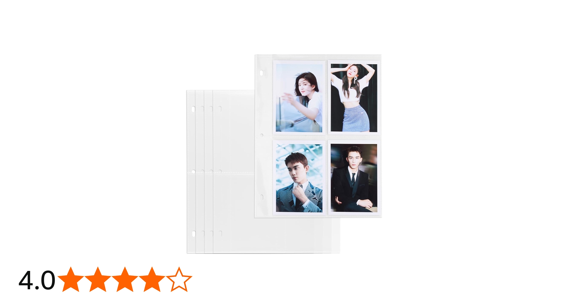 Amazon.co.jp: Baskiss 25枚入 ブロマイドリフィル 4ポケット