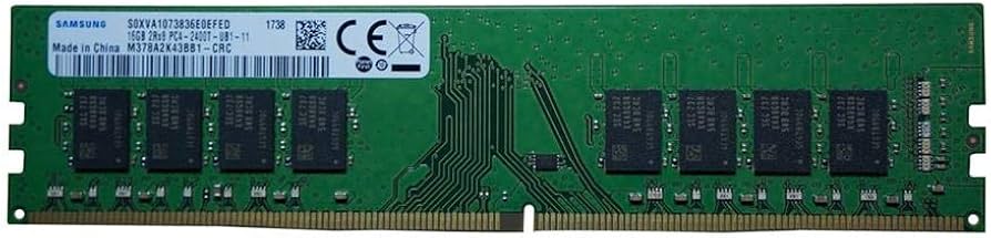 SAMSUNG 16GB DDR4 PC4-19200, 2400MHZ, 288 PIN DIMM, 1.2V, CL 17