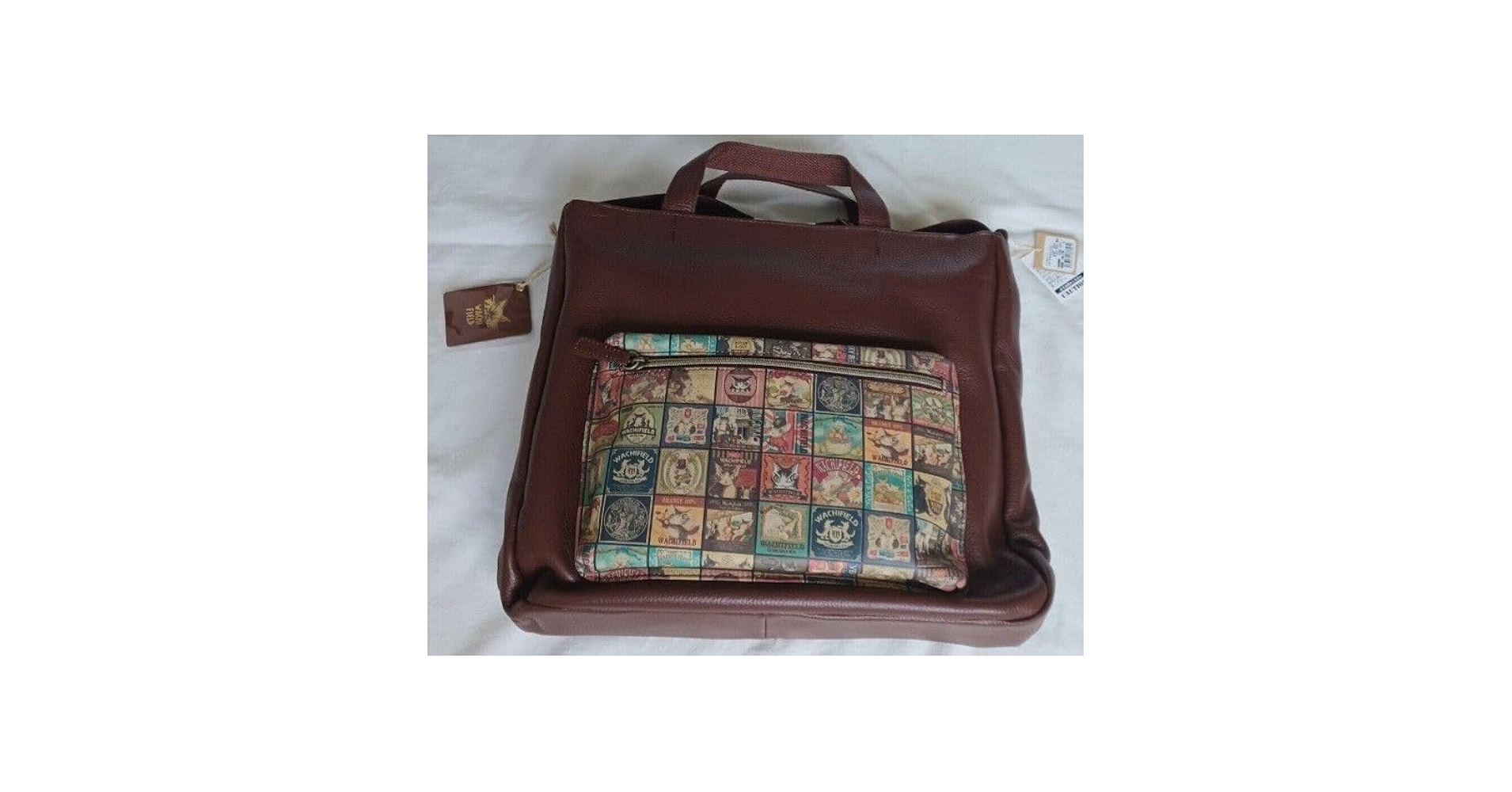 わちふぃーるど ダヤン レトロアートレザーハンドルバッグ 販売店限定