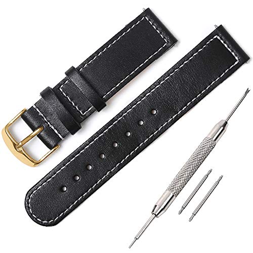 アショーマ 48mm用 純正 レザーストラップ 時計ベルト 革製 ブラック