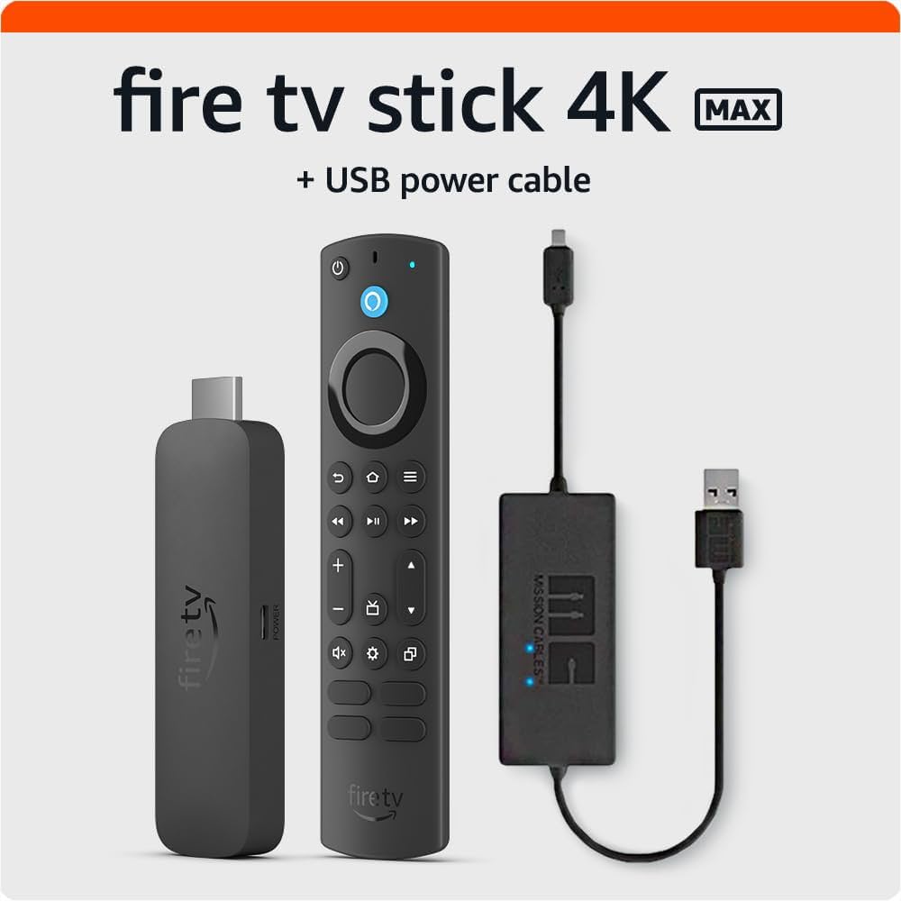Amazon.com: Amazon Fire TV Stick 4K Max with USB Power Cable
