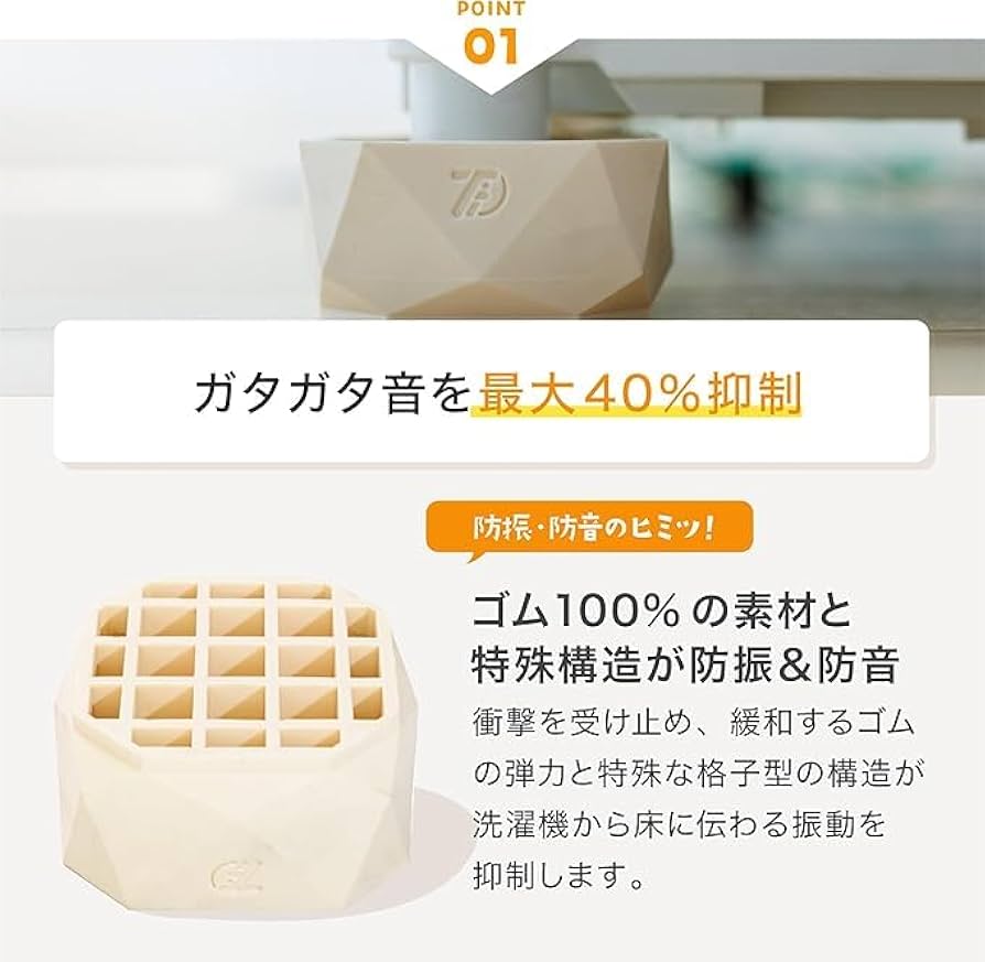Amazon.co.jp: タツフト 洗濯機用かさ上げ台 防振防音 高さ調整