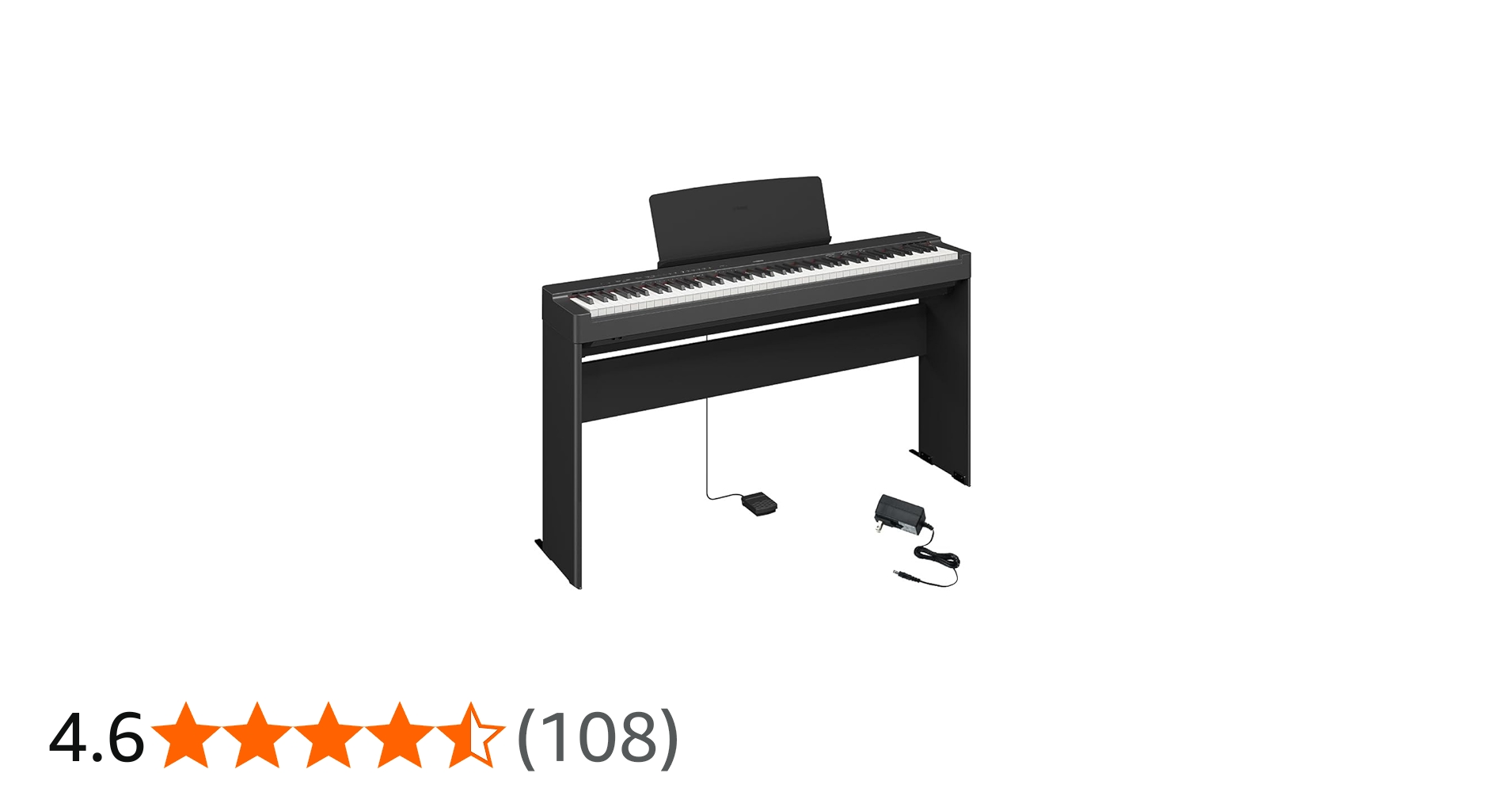 Amazon | ヤマハ P-225B ブラック 電子ピアノ 88鍵盤 専用スタンド