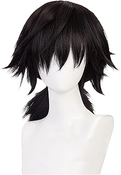 Amazon.co.jp: [milky time] 鬼滅の刃 冨岡 義勇 ウィッグ＋羽織