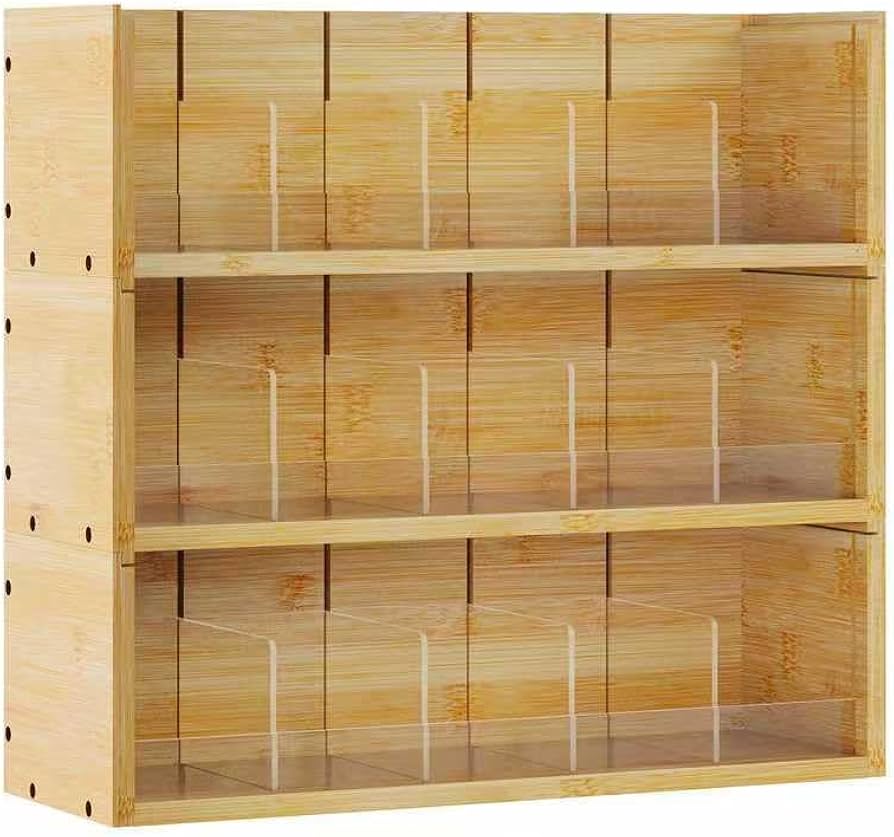 Amazon｜X-cosrack 竹製ティーバッグオーガナイザー収納ボックス 3段