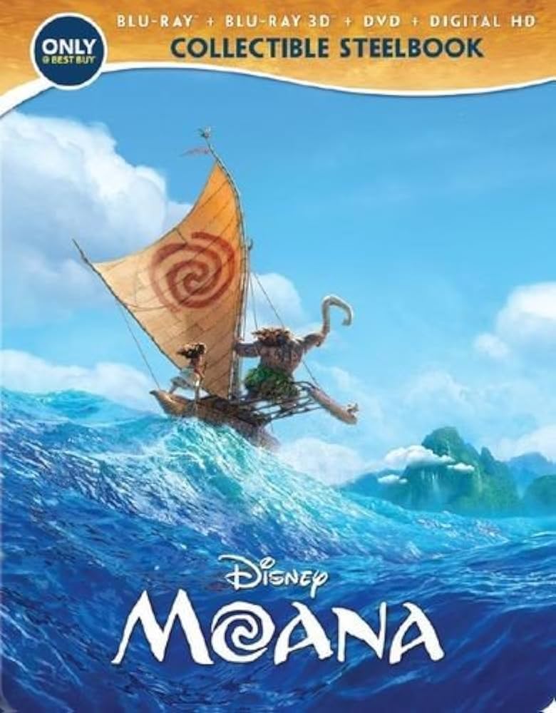 Amazon.com: Disney's MOANA Steelbook (3D Blu-ray + 2D blu-ray +