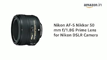 Nikon Af-S Nikkor 50 Mm F/1.8G Prime Lens for DSLR Camera - Black