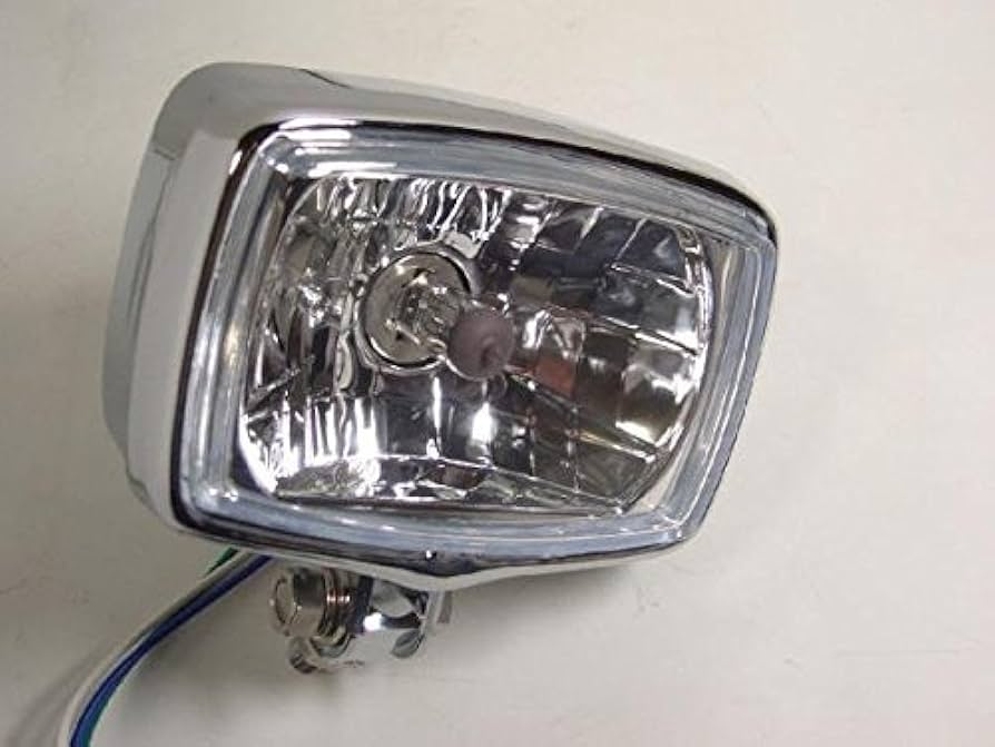 Amazon | マルチリフレクタースクエアヘッドライト H4球 バイク用角型