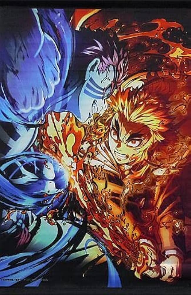 Amazon.co.jp: 鬼滅 無限列車 煉獄杏寿郎 猗窩座 A2 タペストリー