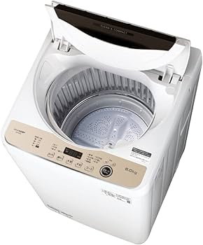 Amazon | シャープ 穴なし槽 全自動洗濯機 ES-GE6G-T 洗濯容量 6kg 幅