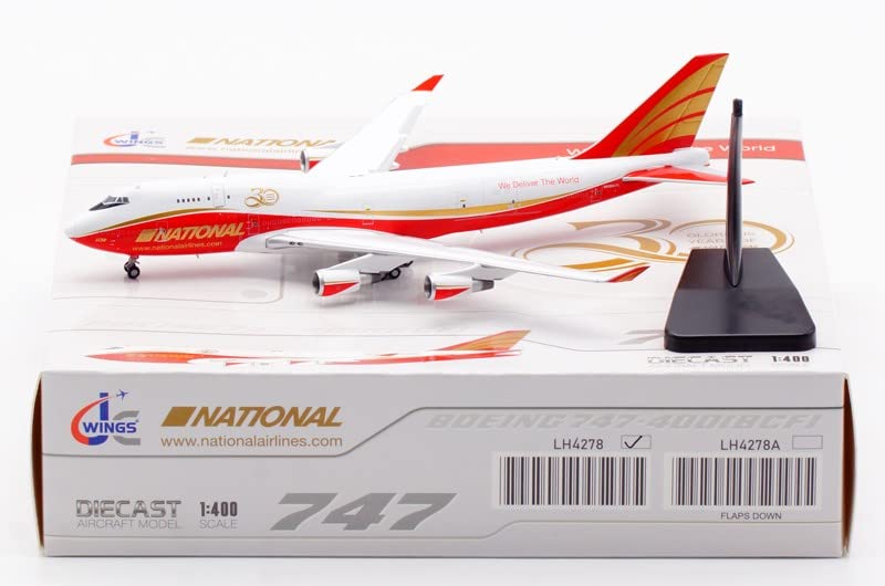 Amazon | JC Wings 1:400 LH4278 National Airlines Boeing 747-400BCF