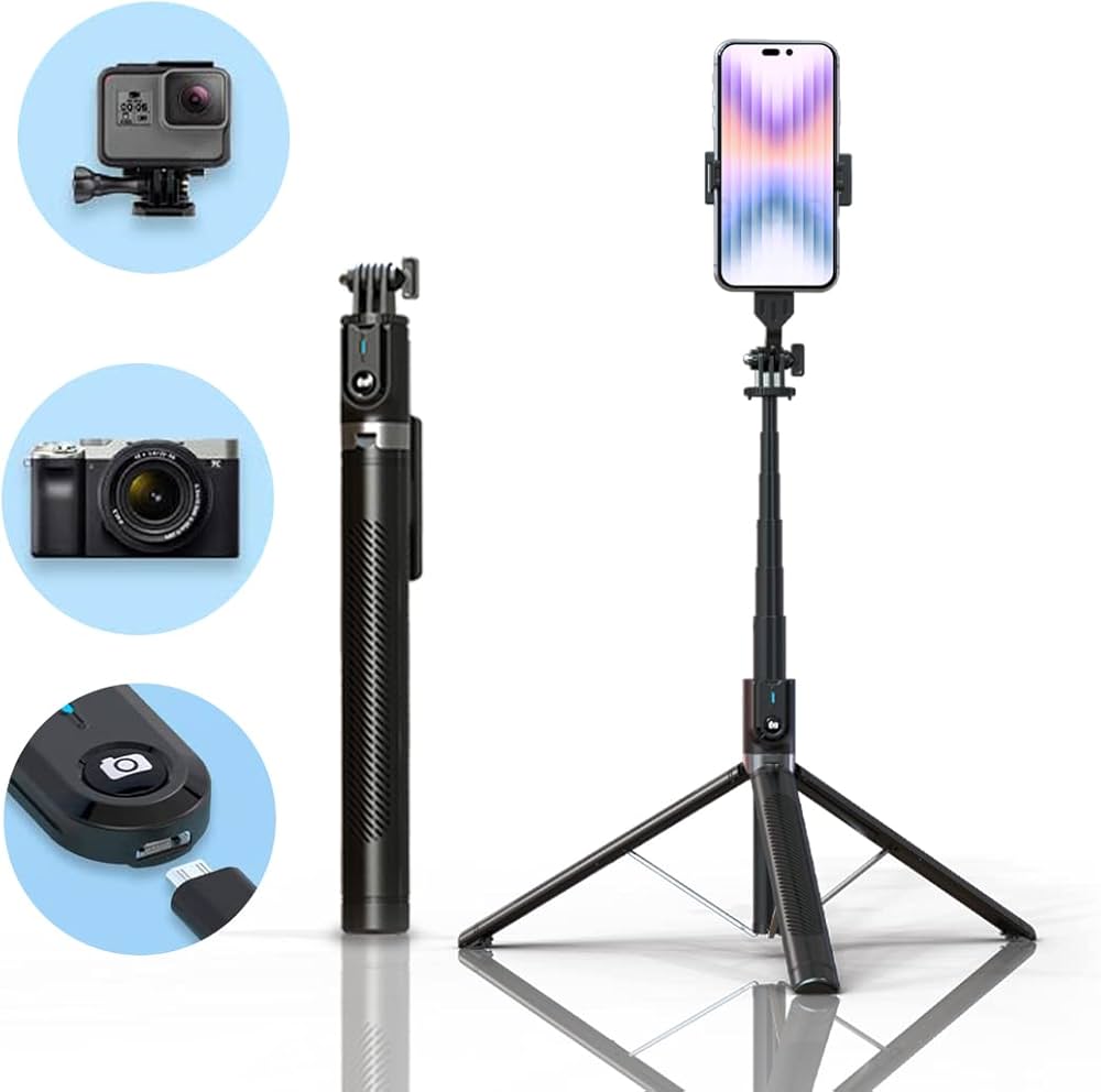 Amazon | 【 Amazon限定ブランド】スマホ 三脚 自撮り棒【設計強化
