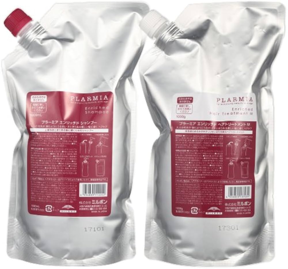 Amazon.co.jp: ミルボン プラーミア エンリッチド シャンプー 1000mL +