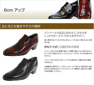 Amazon | (北嶋製靴工業所) KITAJIMA 【6cmUP】本革シークレット