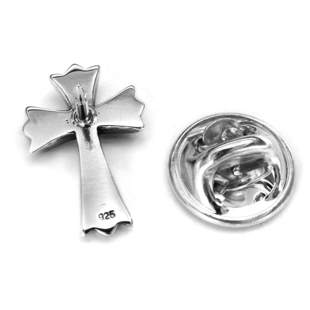 925 カットアウト クロス ピンバッジ カスタム オリジナル バッジ 十字架