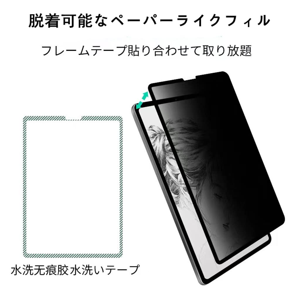 Amazon.co.jp: 【覗き見防止】ペーパーテクスチャ フィルム 着脱式