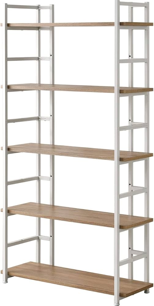 Amazon｜ワイエムワールド 本棚 オープンラック 5段 幅90cm 木製