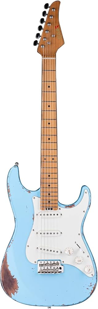 Amazon | EARTレトロ-VS 60M 6弦ソリッドギターフルサイズ焼楓木頸跡