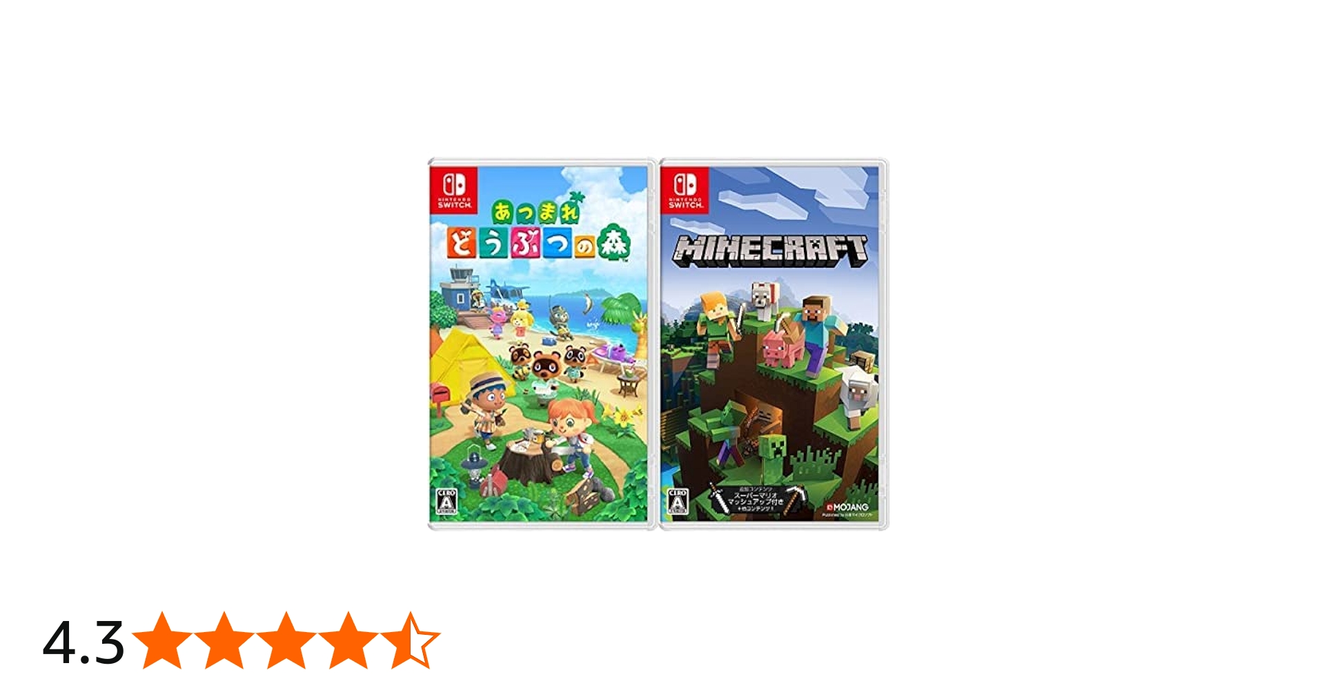 Minecraft & ポケットモンスター ソード＆あつまれどうぶつの森セット
