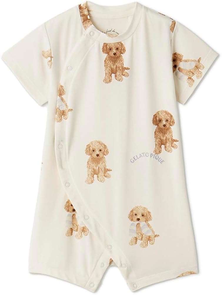 Amazon.co.jp: [ジェラート ピケ] BABYトイプードル柄ロンパース