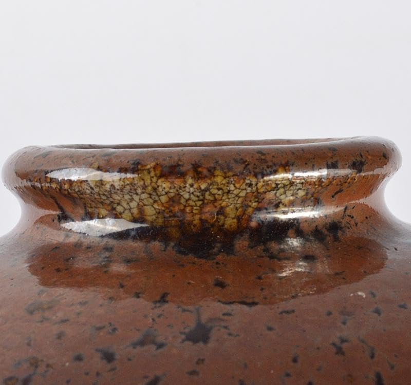 瀬戸焼 瀬戸焼 古瀬戸 鉄釉 舟徳利 壷 N R4451C