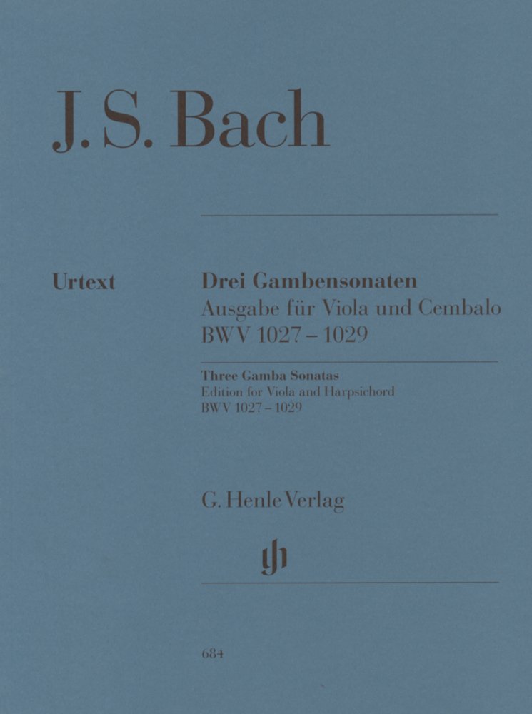 バッハ, J. S. : 3つのビオラ・ダ・ガンバ・ソナタ BWV 1027-1029